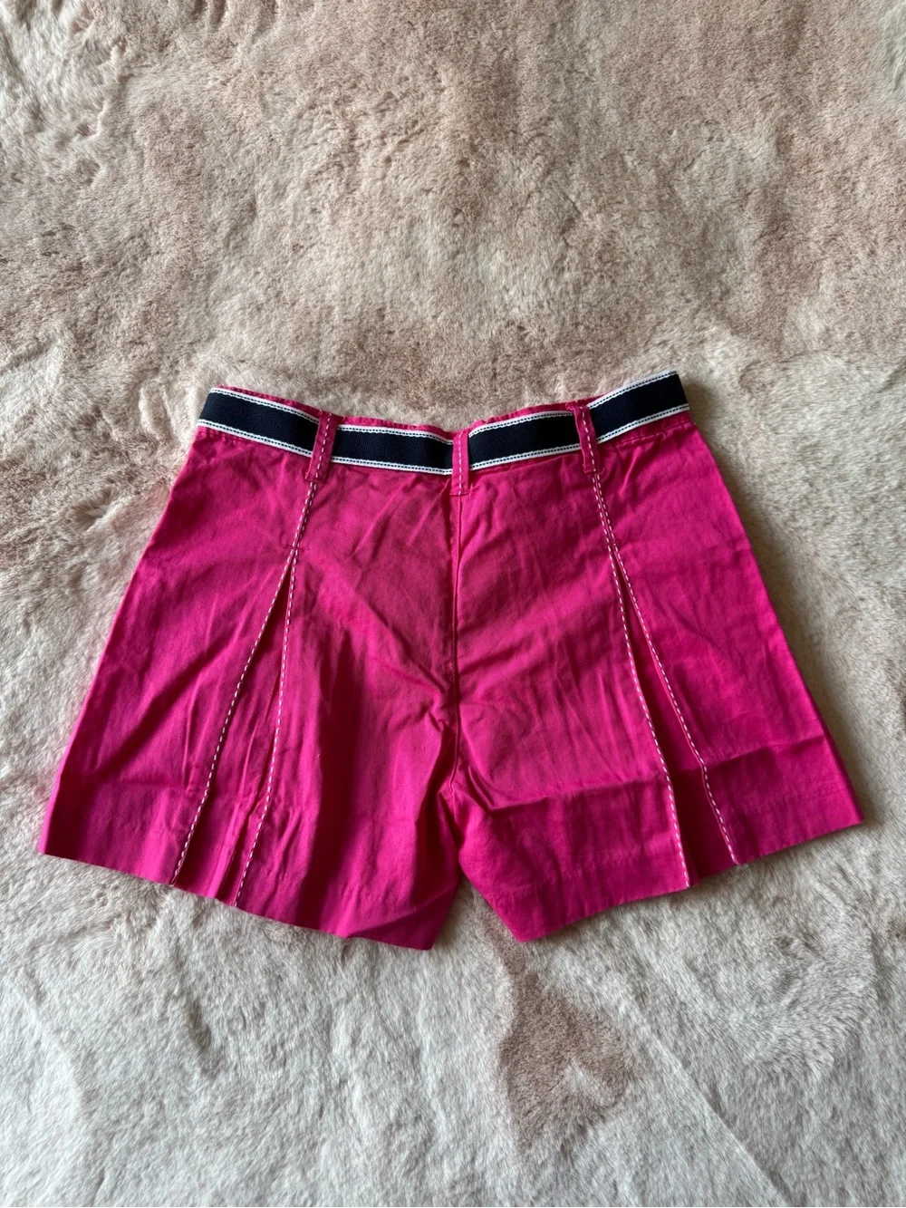 NWT Gymboree Belted Pickstitch Pleated Hot Pink Shorts Size 9 Cape Cod Cutie
